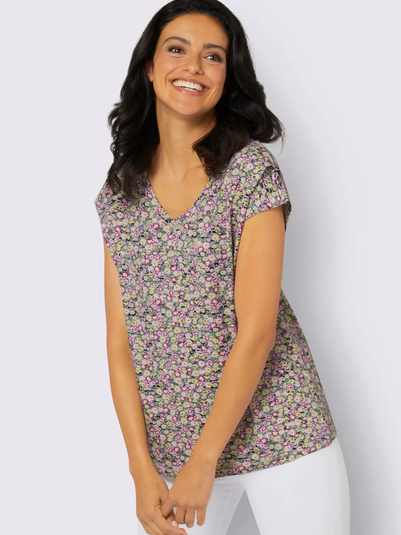 T-Shirts<T-shirt à manches courtes viscose