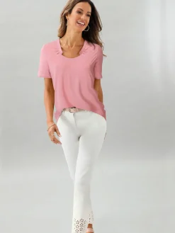 T-Shirts<T-shirt à manches courtes viscose douce et fluide