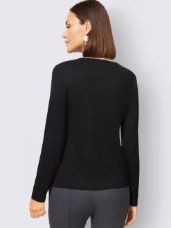 Creation L T-Shirts<T-shirt à manches longues 95% viscose