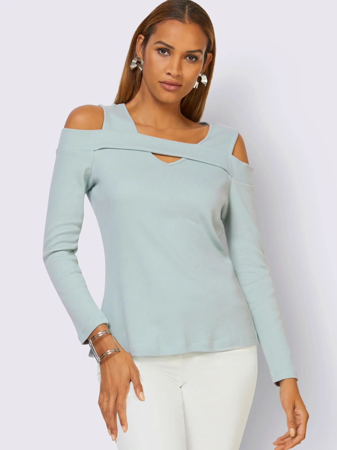 Creation L T-Shirts<T-shirt à manches longues 95% coton