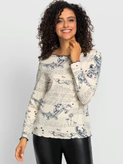 T-Shirts<T-shirt à manches longues avec viscose (ecovero)