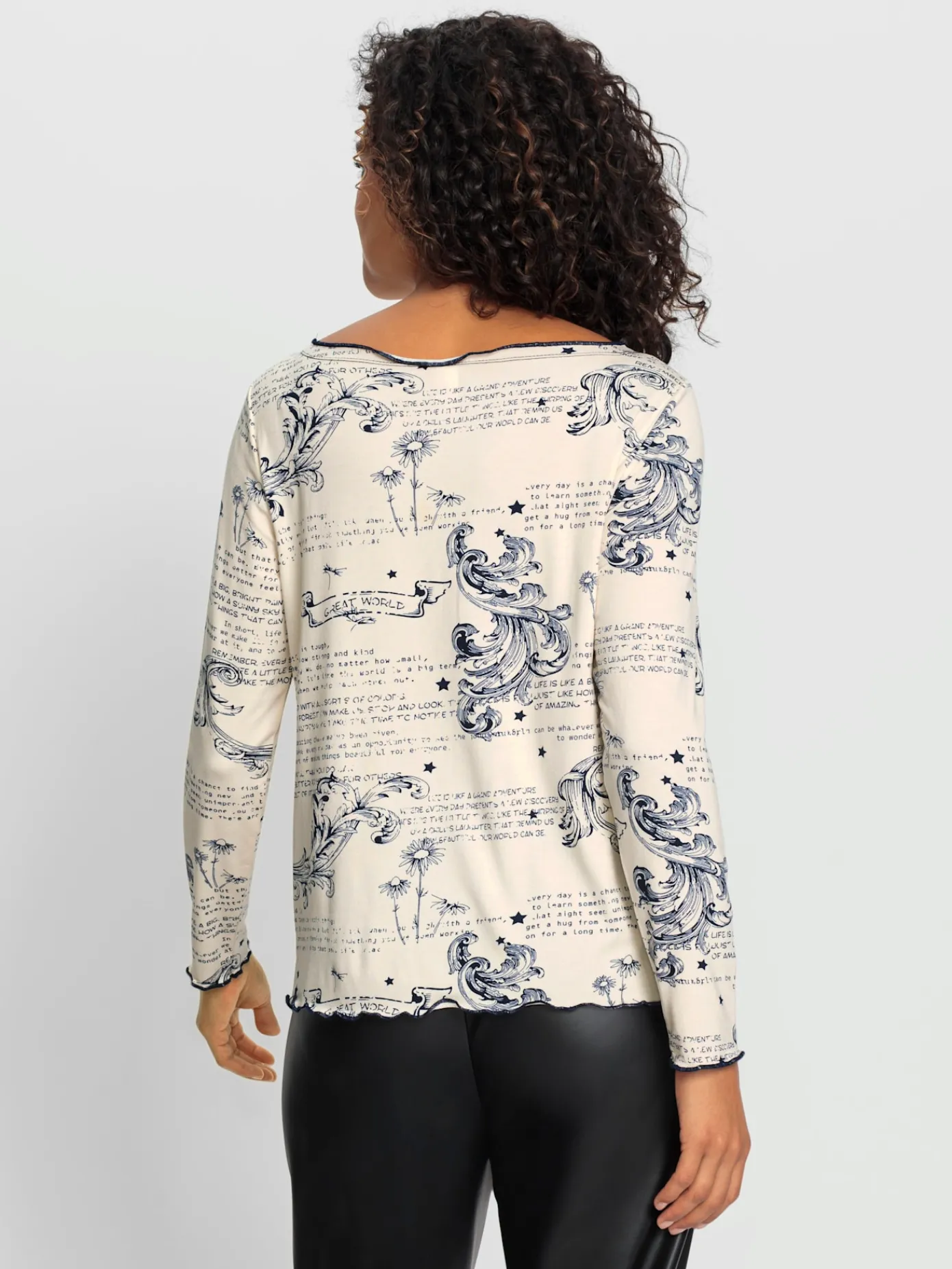 T-Shirts<T-shirt à manches longues avec viscose (ecovero)