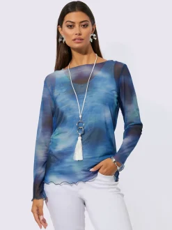 Creation L T-Shirts<T-shirt à manches longues avec viscose (ecovero)