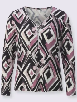 Creation L T-Shirts<T-shirt à manches longues encolure avec glissière