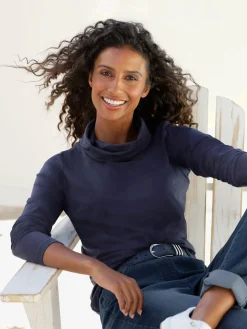 Best Connection T-Shirts<T-shirt à manches longues grand col roulé