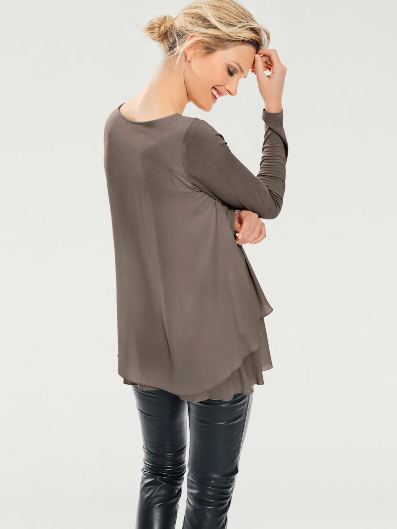 Linea Tesini T-Shirts<T-shirt à manches longues joli look superposé