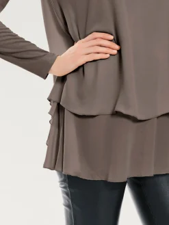 Linea Tesini T-Shirts<T-shirt à manches longues joli look superposé