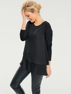 Linea Tesini T-Shirts<T-shirt à manches longues joli look superposé