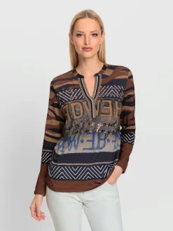 Rick Cardona T-Shirts<T-shirt à manches longues motif imprimé exclusif