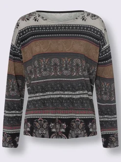 Linea Tesini T-Shirts<T-shirt à manches longues motif imprimé romantique