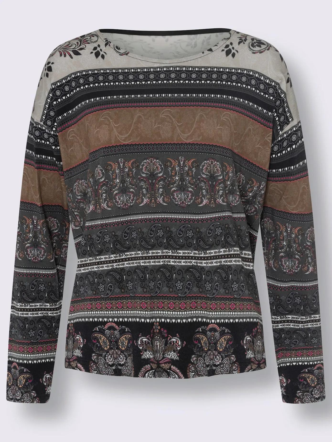 Linea Tesini T-Shirts<T-shirt à manches longues motif imprimé romantique