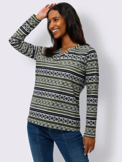 Best Connection T-Shirts<T-shirt à manches longues mélange de motifs