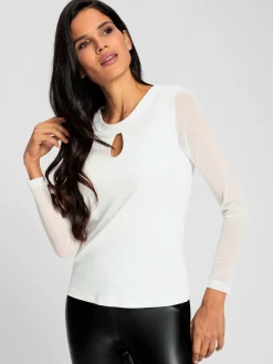 Ashley Brooke T-Shirts<T-shirt à manches longues manches en maille