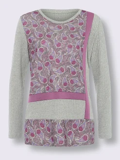 Linea Tesini T-Shirts<T-shirt à manches longues pièce décorative devant