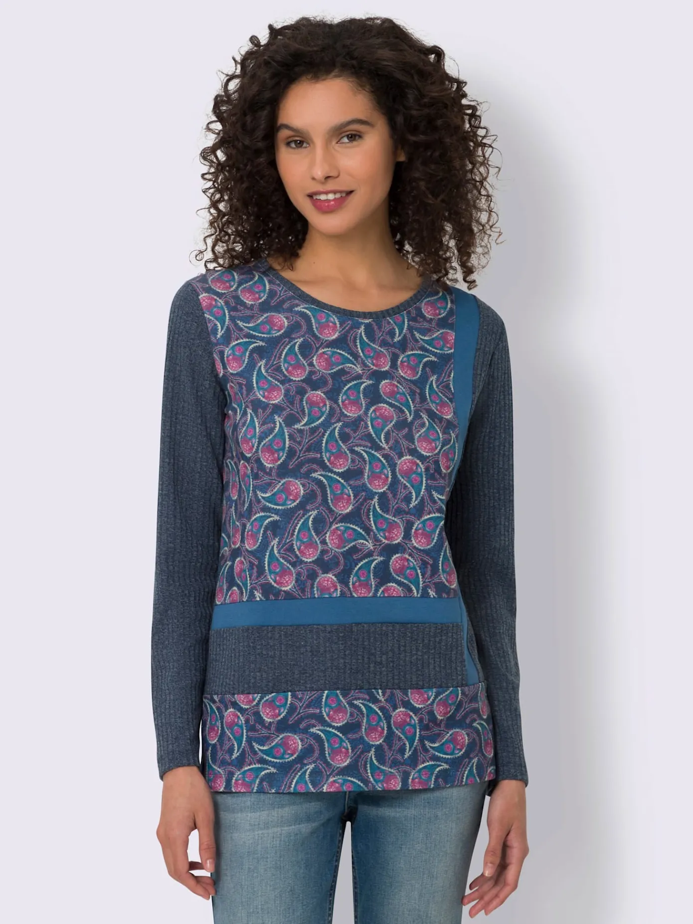 Linea Tesini T-Shirts<T-shirt à manches longues pièce décorative devant