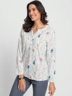 T-Shirts<T-shirt à manches longues pur coton