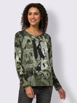 Mandarin T-Shirts<T-shirt à manches longues qualité viscose douce