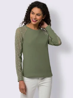 Linea Tesini T-Shirts<T-shirt à manches longues qualité jersey côtelée facile à entretenir