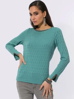 Creation L T-Shirts<T-shirt à manches longues qualité viscose douce