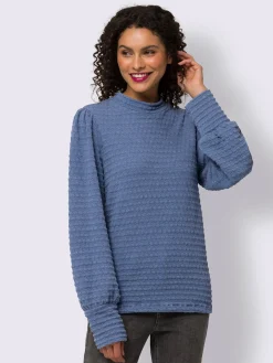 Linea Tesini T-Shirts<T-shirt à manches longues qualité jacquard structurée