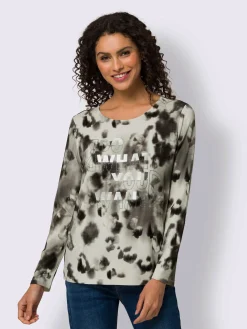 Mandarin T-Shirts<T-shirt à manches longues qualité viscose douce