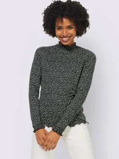 Linea Tesini T-Shirts<T-shirt à manches longues ravissant tissu imprimé