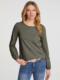 Linea Tesini T-Shirts<T-shirt à manches longues superbe motif à pois