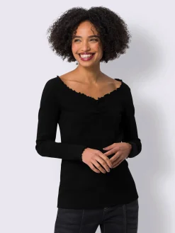 Linea Tesini T-Shirts<T-shirt à manches longues structure côtelée