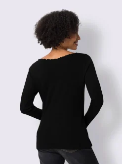 Linea Tesini T-Shirts<T-shirt à manches longues structure côtelée