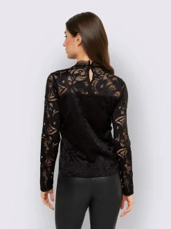 Ashley Brooke Tenues De Cérémonie|T-Shirts<T-shirt à manches longues tout en dentelle