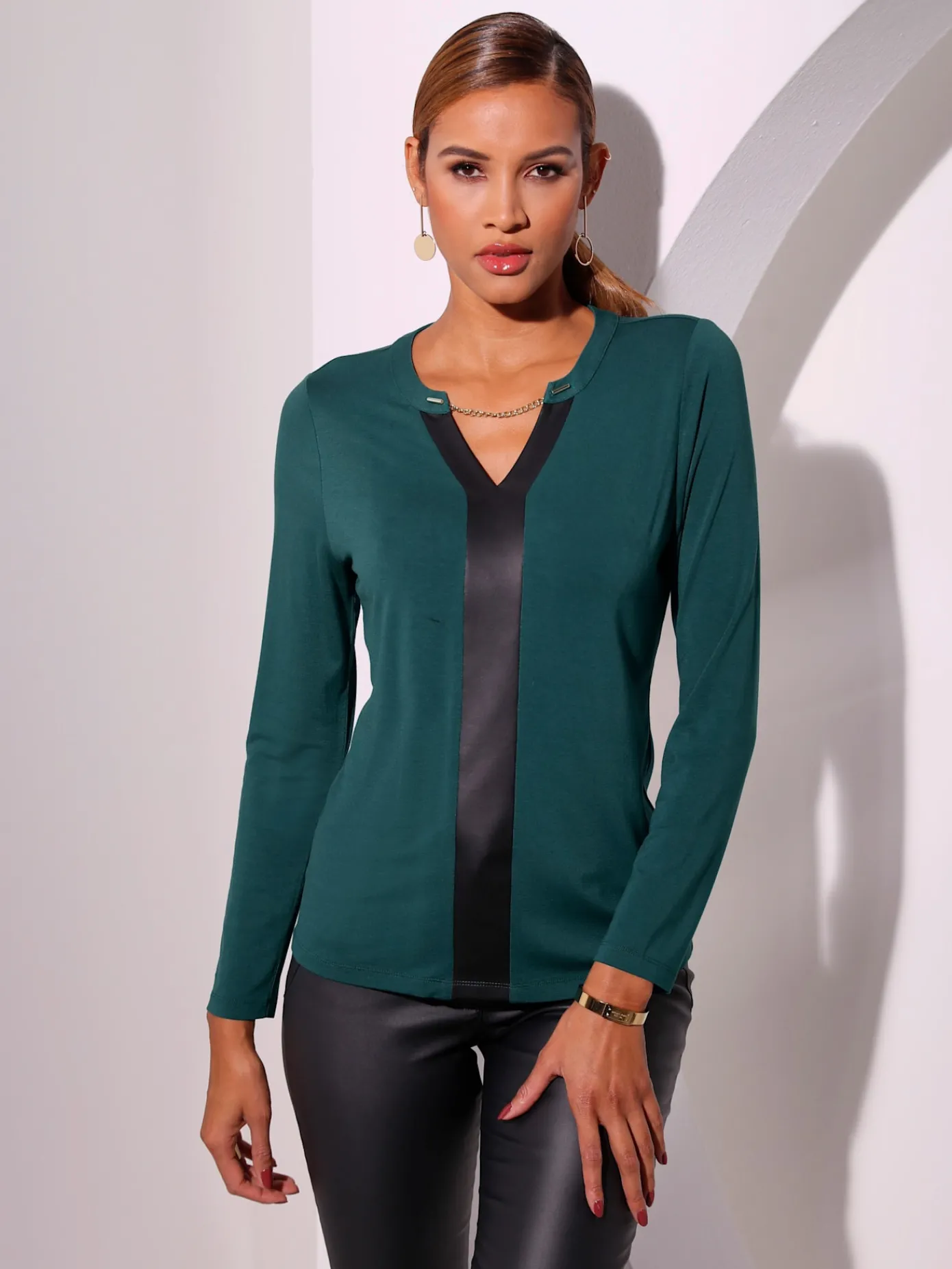 Creation L T-Shirts<T-shirt à manches longues viscose