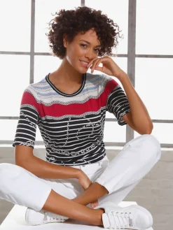 CREATION L PREMIUM T-Shirts<T-shirt à rayures 95% modal