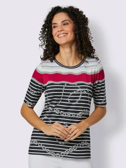 CREATION L PREMIUM T-Shirts<T-shirt à rayures 95% modal