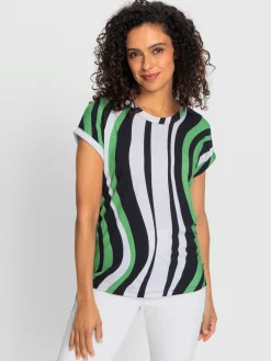 T-Shirts<T-shirt à rayures avec viscose (ecovero)