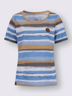 Collection L T-Shirts<T-shirt à rayures pur coton