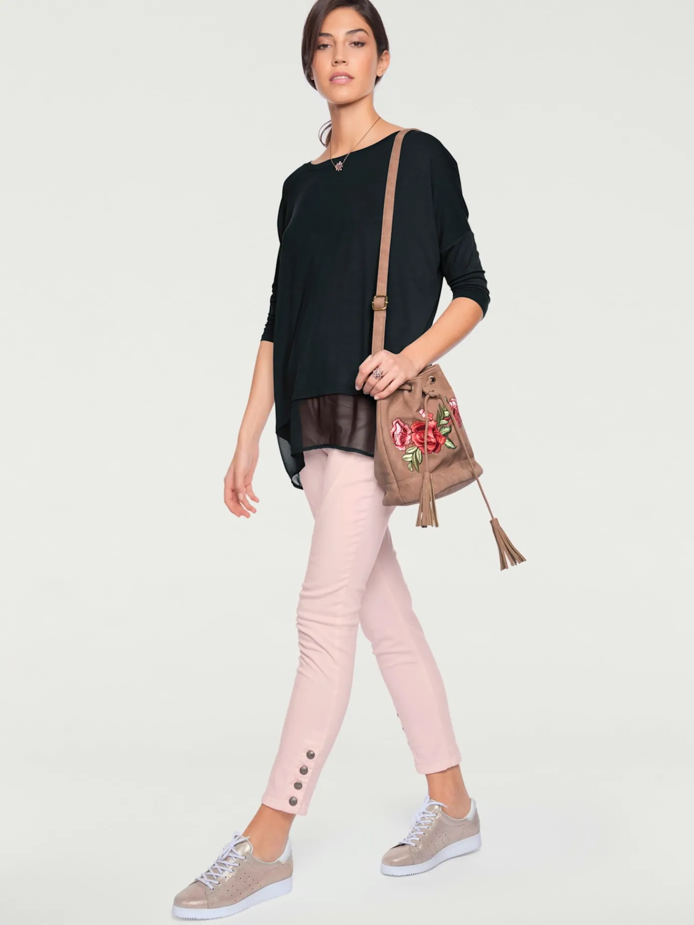 Linea Tesini T-Shirts<T-shirt ample tissu léger à l'ourlet