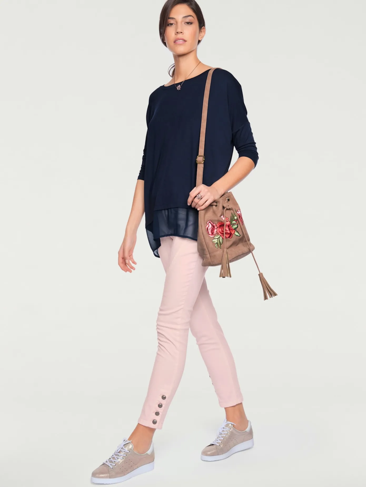 Linea Tesini T-Shirts<T-shirt ample tissu léger à l'ourlet