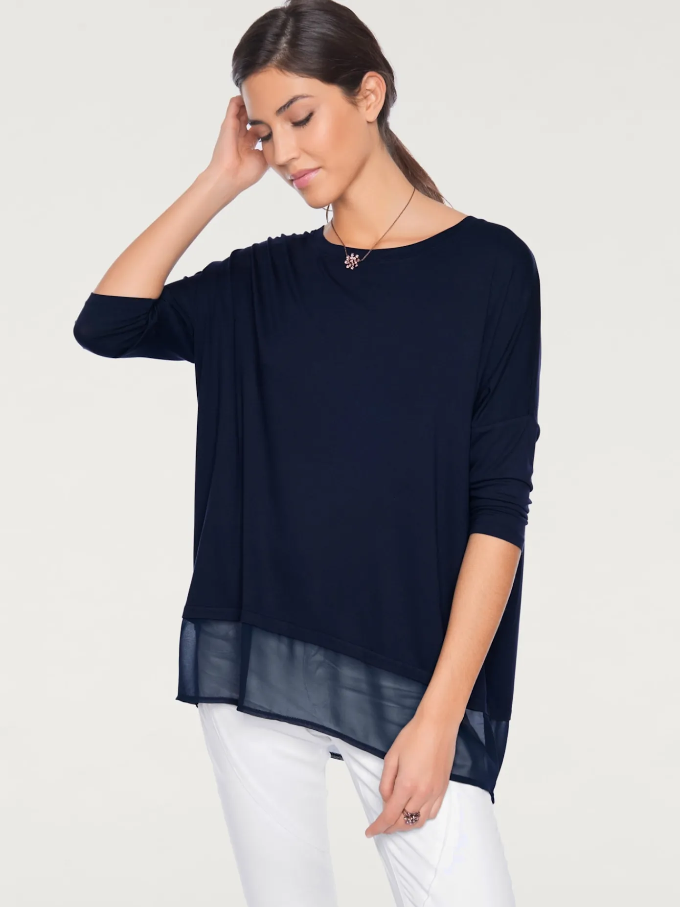 Linea Tesini T-Shirts<T-shirt ample tissu léger à l'ourlet