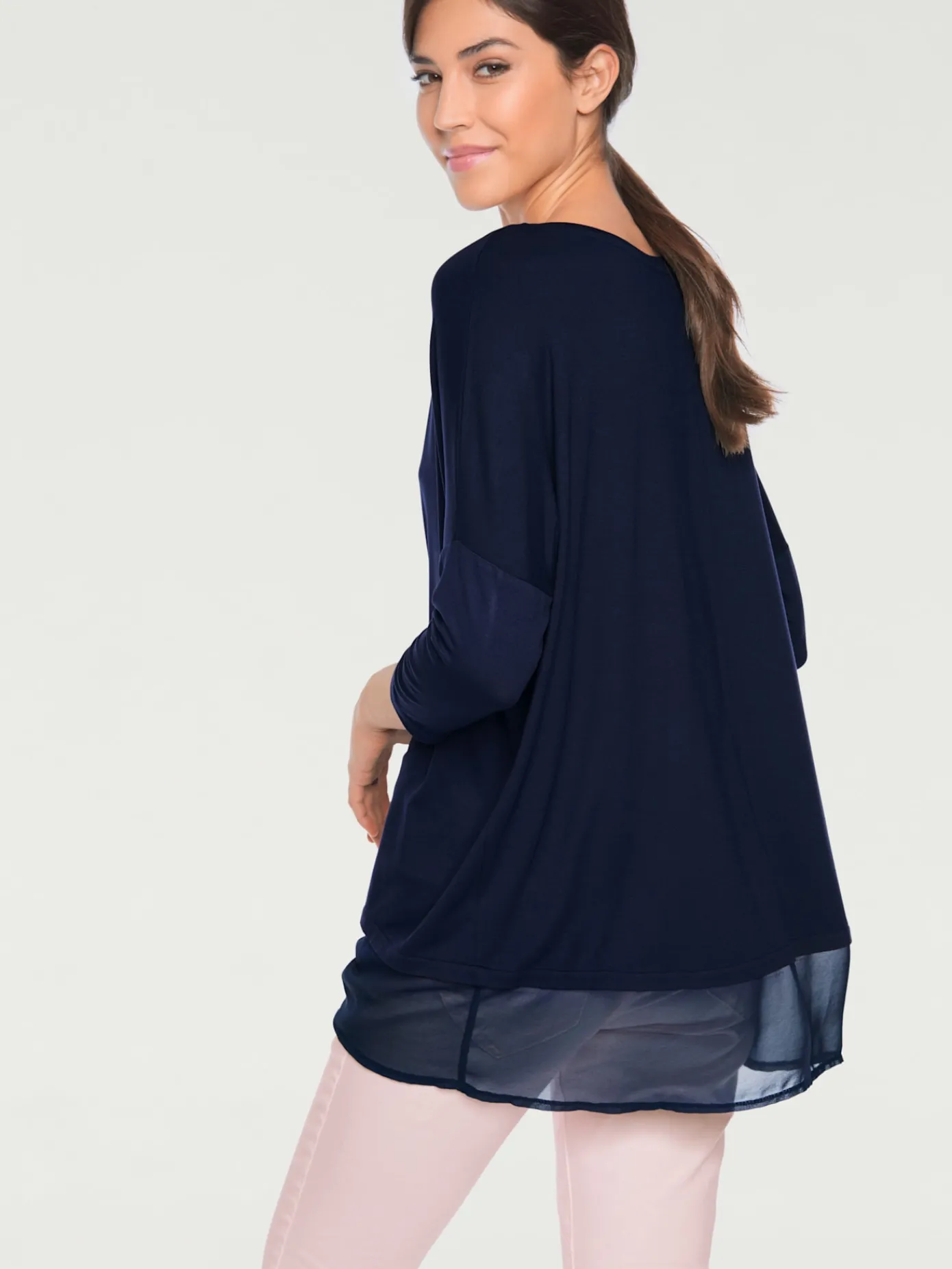 Linea Tesini T-Shirts<T-shirt ample tissu léger à l'ourlet