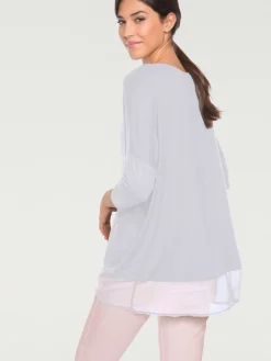 Linea Tesini T-Shirts<T-shirt ample tissu léger à l'ourlet