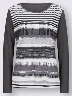 Collection L T-Shirts<T-shirt avec un imprimé tendance et manches longues