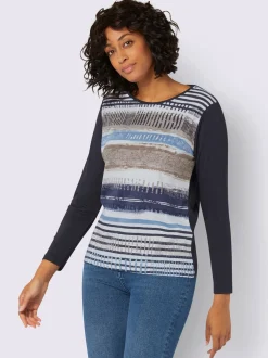 Collection L T-Shirts<T-shirt avec un imprimé tendance et manches longues