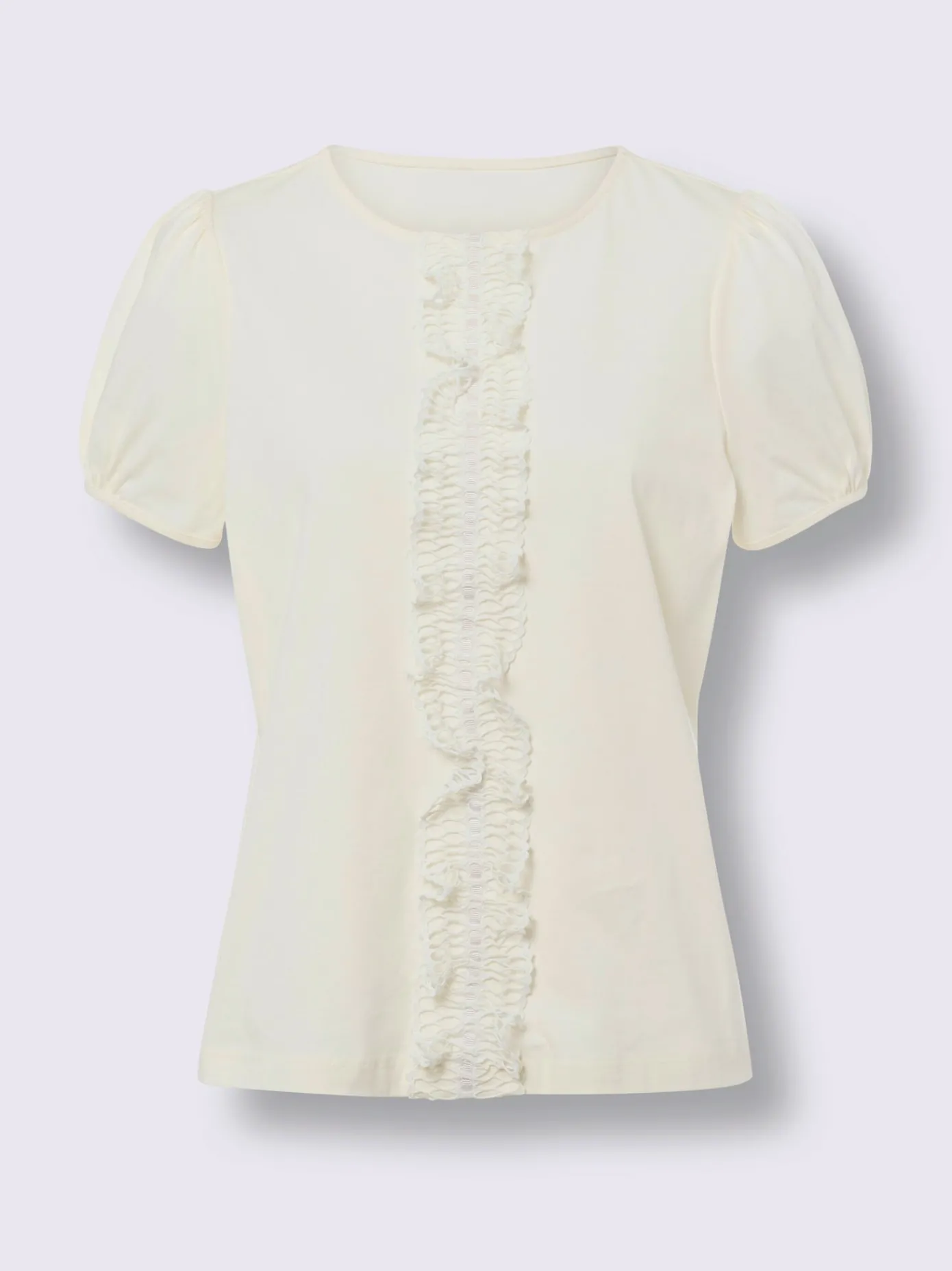 Linea Tesini T-Shirts<T-shirt bande en dentelle cousue