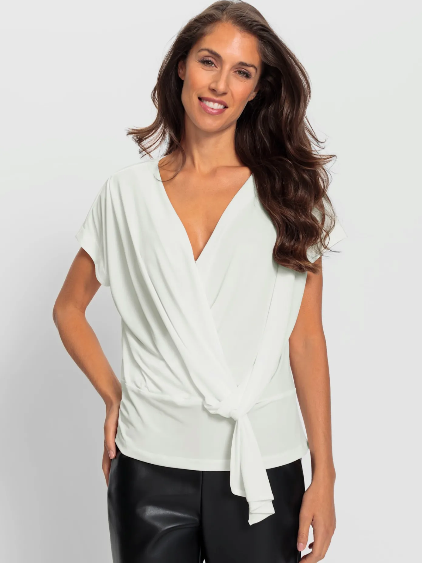 Ashley Brooke Tenues De Cérémonie|T-Shirts<T-shirt cache-cœur superbe aspect cache-cœur