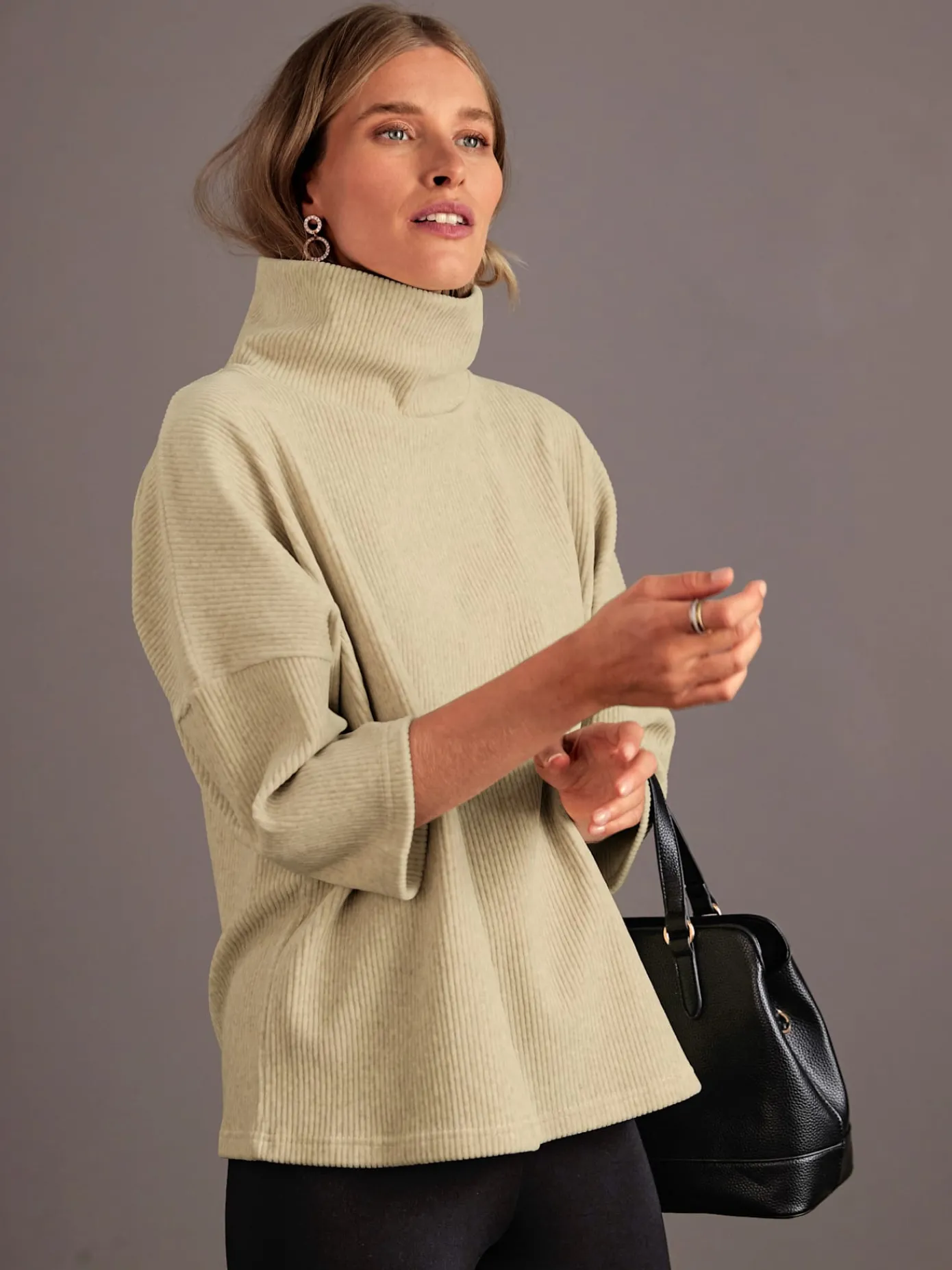 T-Shirts<T-shirt côtelé imitation velours