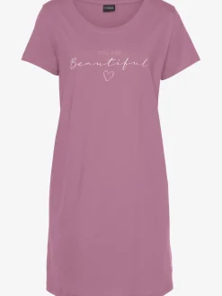 Vivance Dreams Chemises De Nuit<T-shirt de nuit court avec imprimé devant