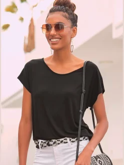 LASCANA T-Shirts<T-shirt de plage encolure ronde