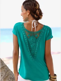 LASCANA T-Shirts<T-shirt de plage encolure ronde