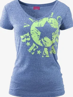 Venice Beach T-Shirts<T-shirt de plage imprimé devant sur le côté pour un look vintage tendance