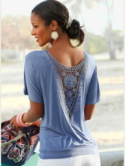 LASCANA T-Shirts<T-shirt de plage joli détail crochet au dos